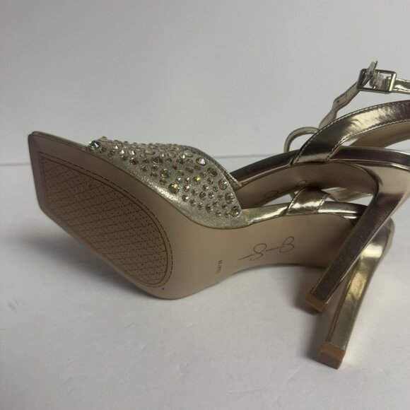 Jessica Simpson Womens Lendall Sandal Champagne Size 7.5 M - Picture 5 of 6